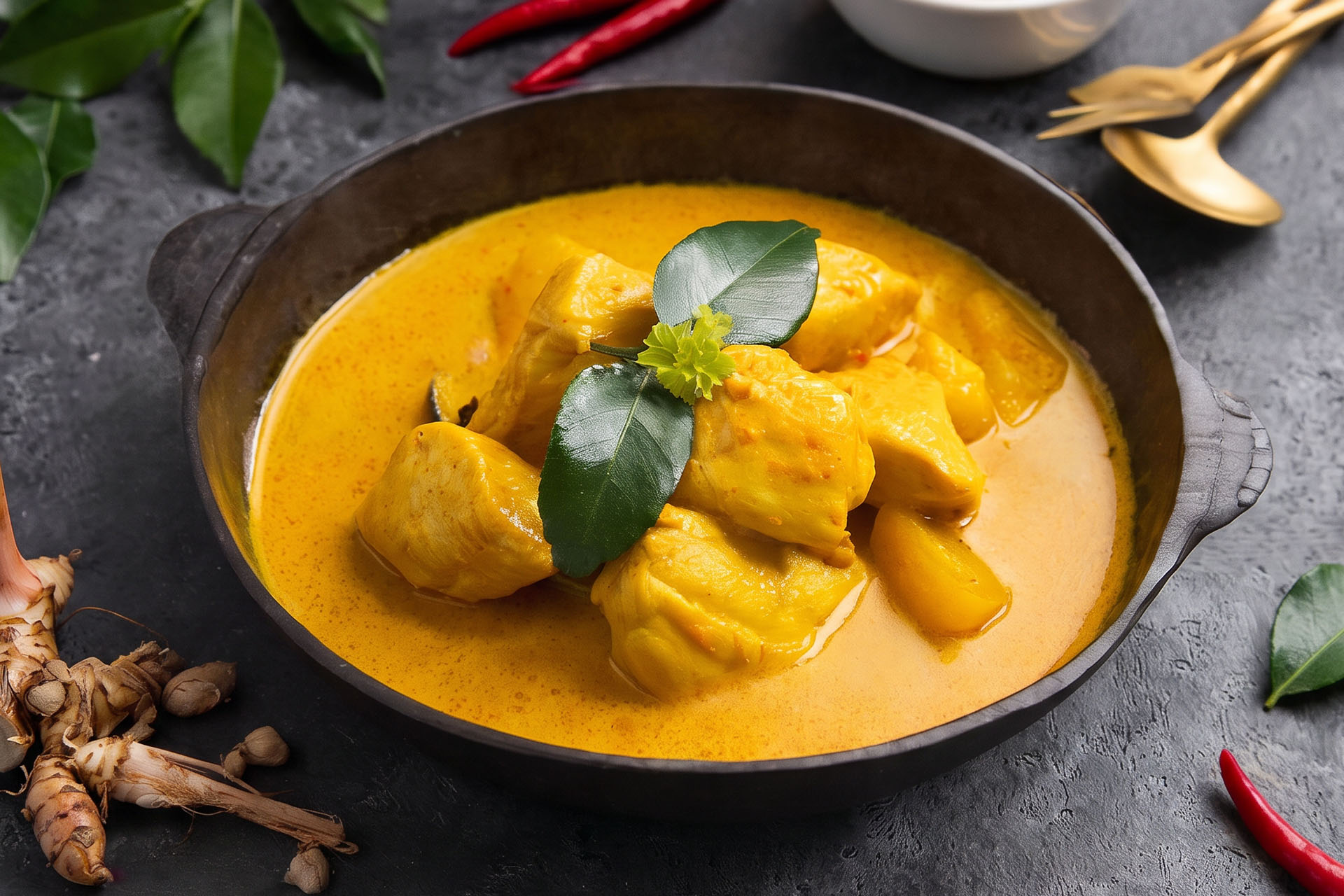 Curry galben cu pui