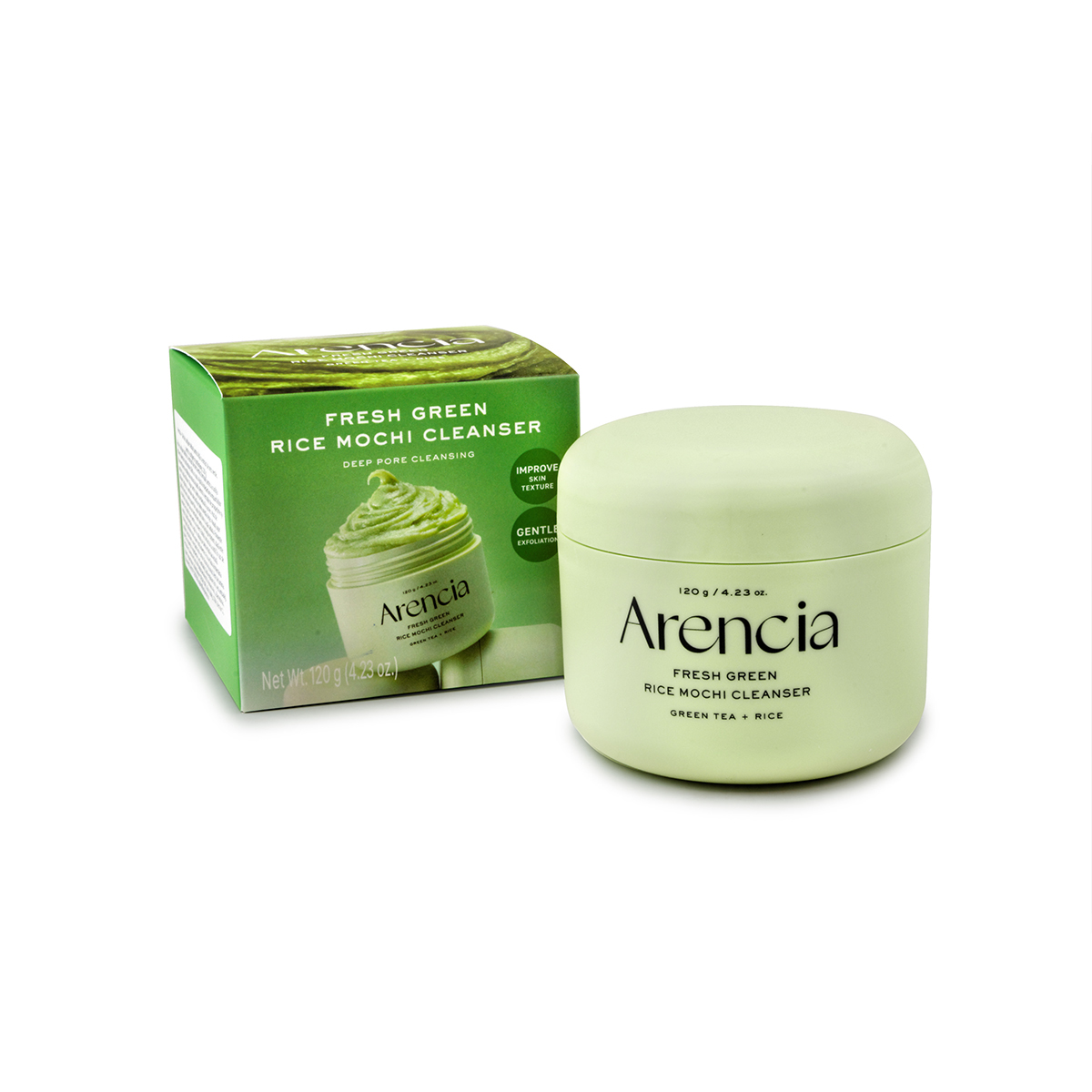 Arencia – Gel de curățare delicat cu orez verde pentru curățare în profunzime 120g