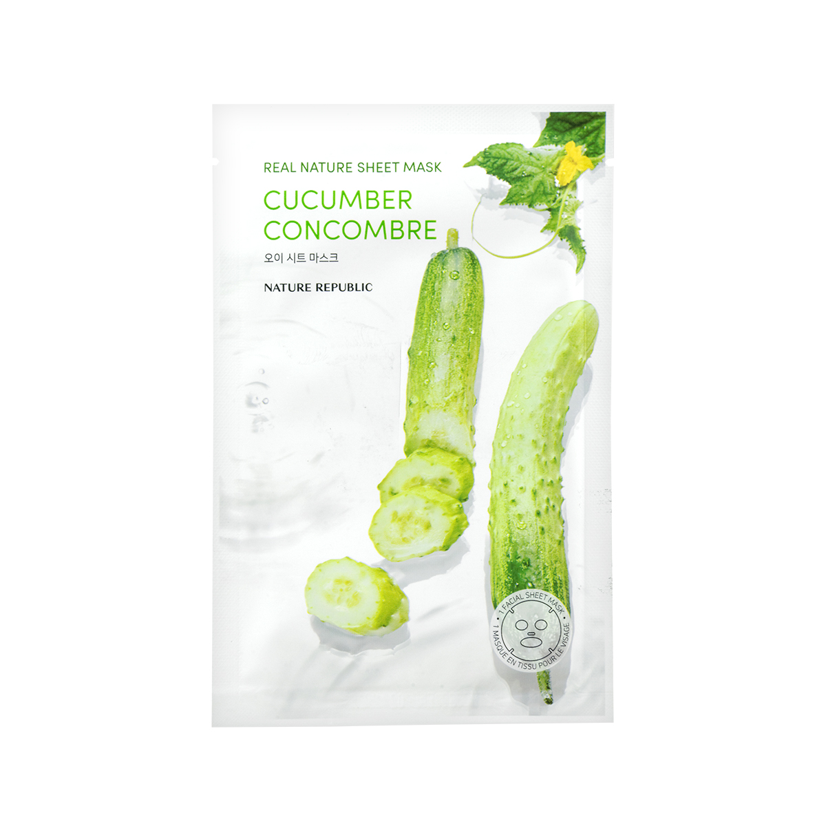 Nature Republic – Mască tip șervețel cu castravete pentru hidratare și efect răcoritor 23ml