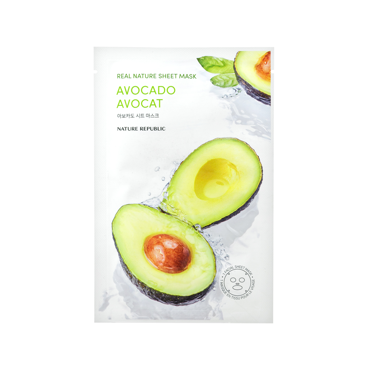 Nature Republic – Mască tip șervețel cu avocado pentru nutriție și hidratare intensă 23ml