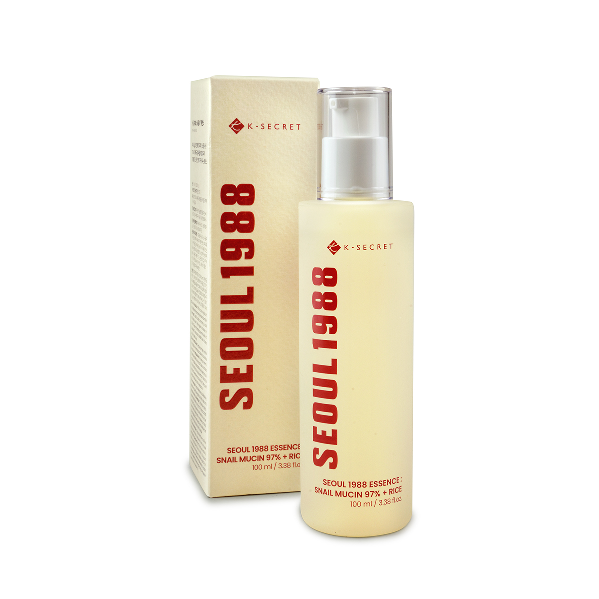 K Secret - Esență hidratantă și reparatoare cu 97% mucină de melc și orez 100ml