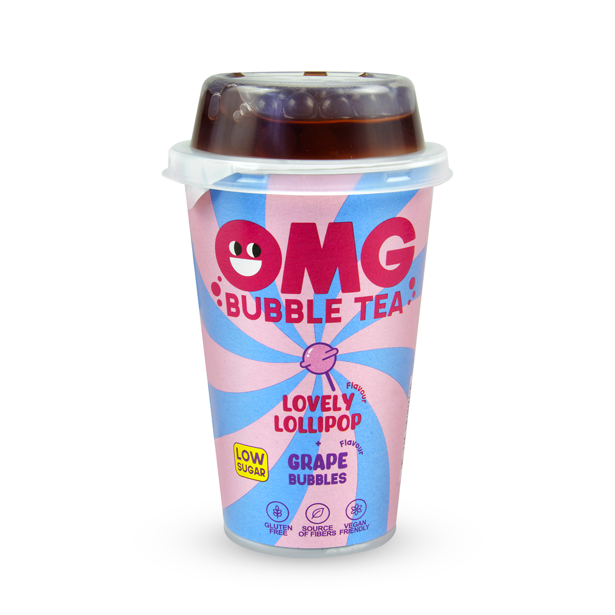 OMG Bubble Tea - aromă de bomboane & perle struguri 265ml
