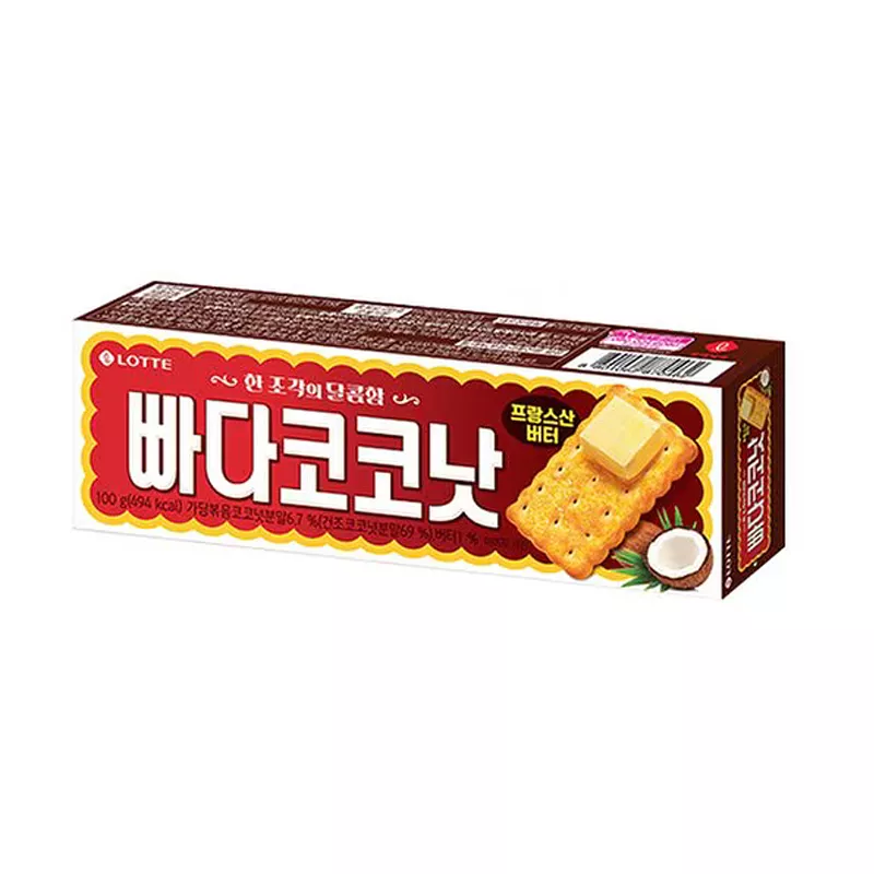Biscuiți cu unt și cocos LOTTE 100g