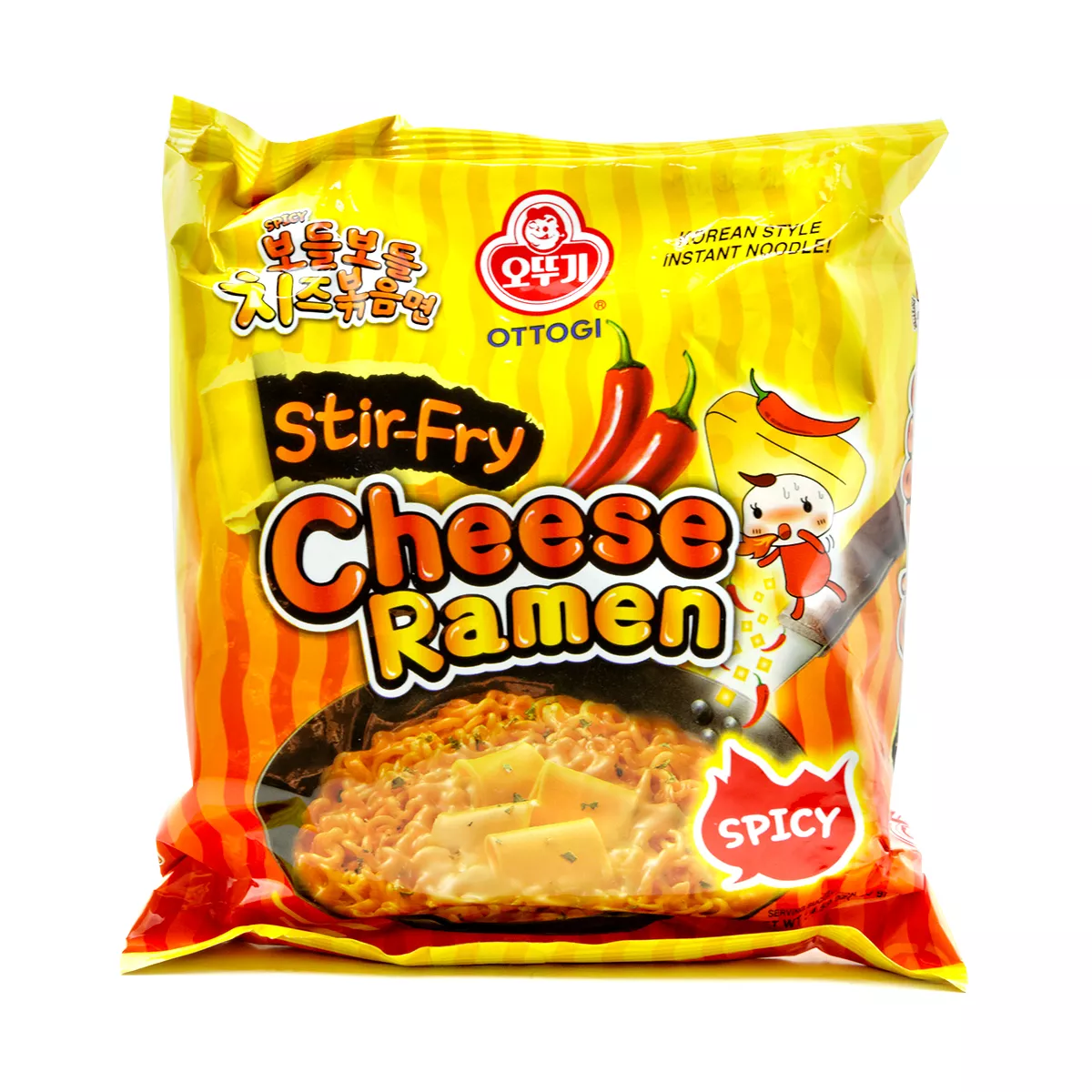 Tăiței instant Cheese Ramen Spicy Stir-Fry OTTOGI 130g