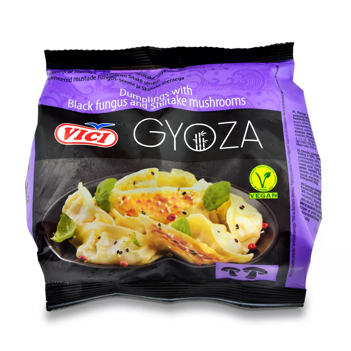 Gyoza cu shiitake & urechi de lemn VICI 400g