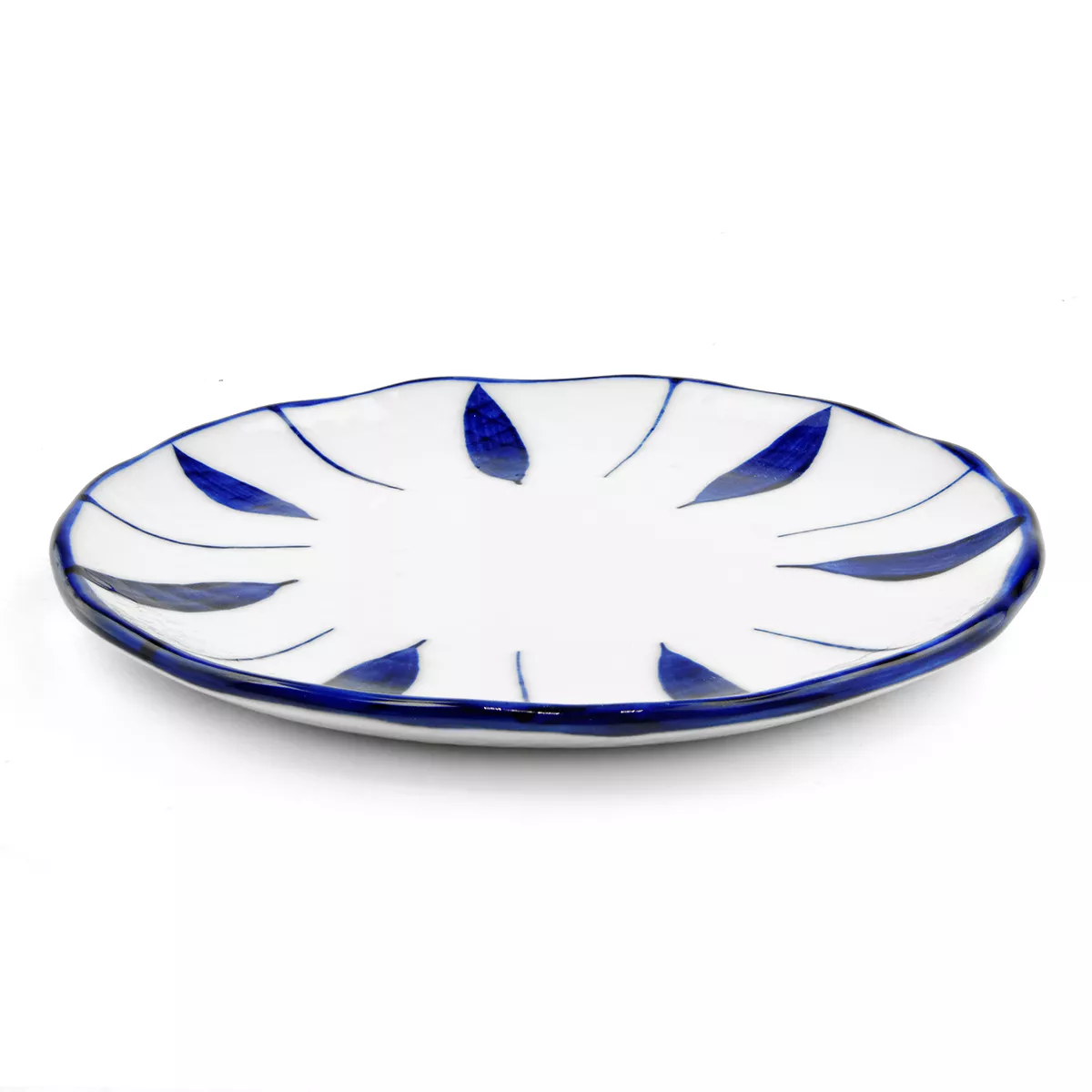 Farfurie ceramică (model alb/albastru) 15.5cm GT