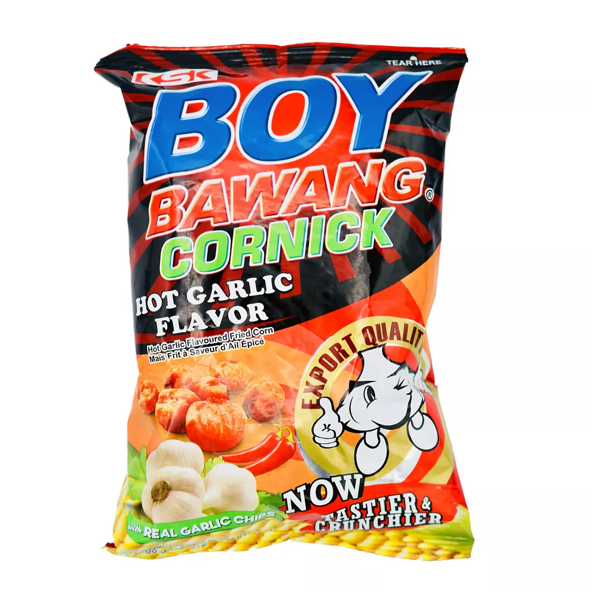 Snack din porumb cu usturoi BOY-BAWANG KSK 90g