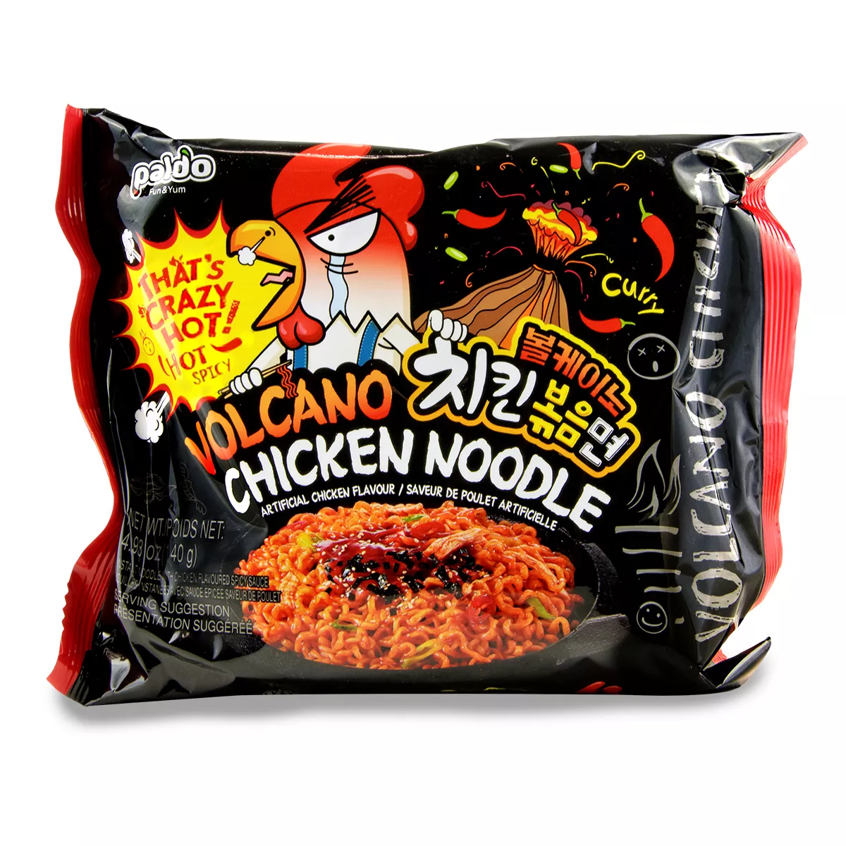Tăiței instant Volcano Chicken PALDO 140g
