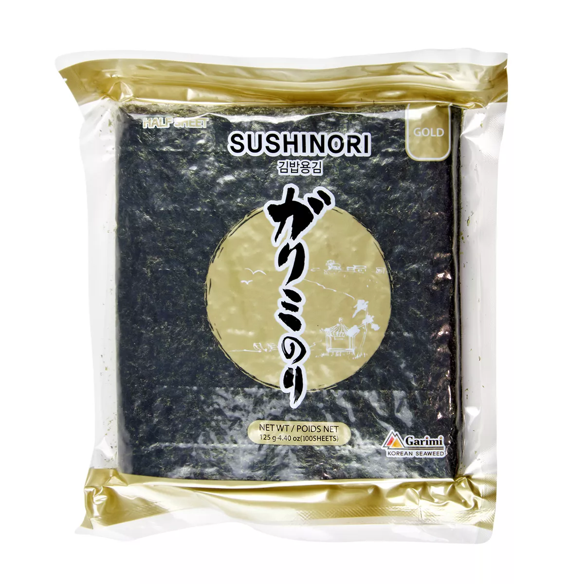 Alge nori GOLD Half (100foi) GARIMI 125g