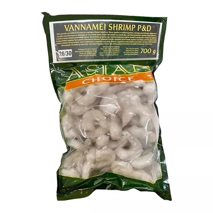 Creveți Vannamei decorticați 26/30 P&D Asian Choice 700g
