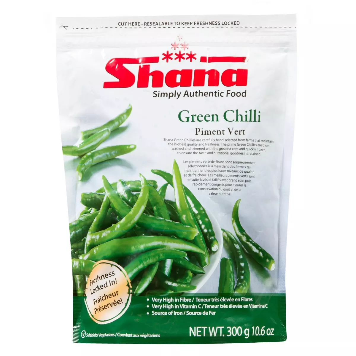 Chilli verde întreg SHANA 300g