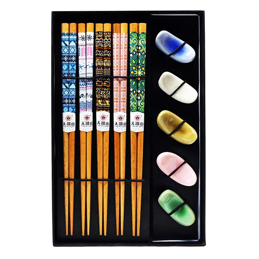 Set bețișoare cu suport Pastel Assorti (5 perechi)