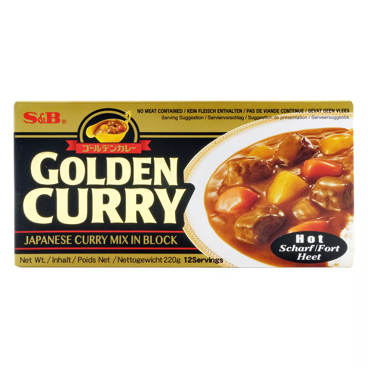 S&B Golden Curry Hot 220g