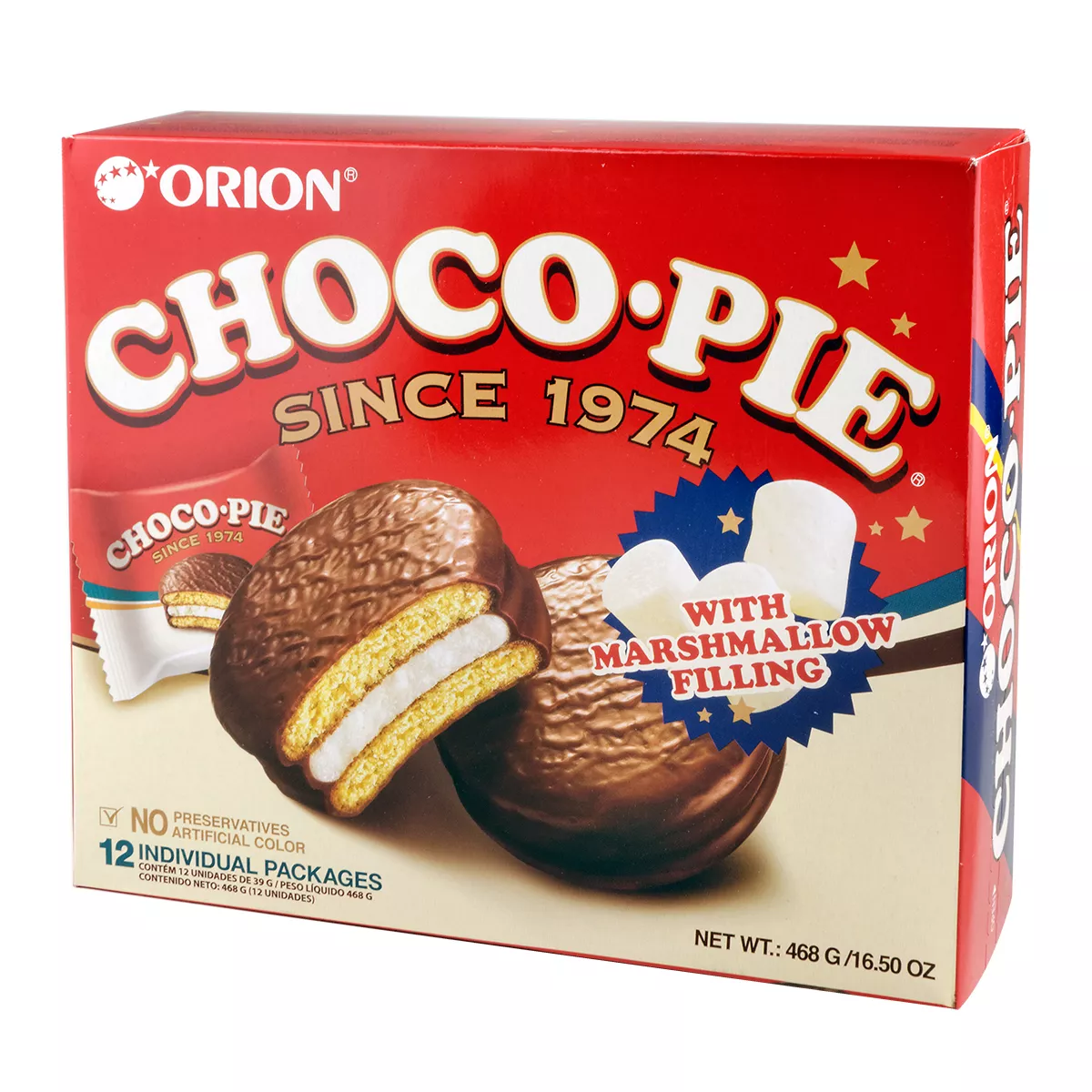 Prăjitură Choco Pie ORION 468g (12x39g)