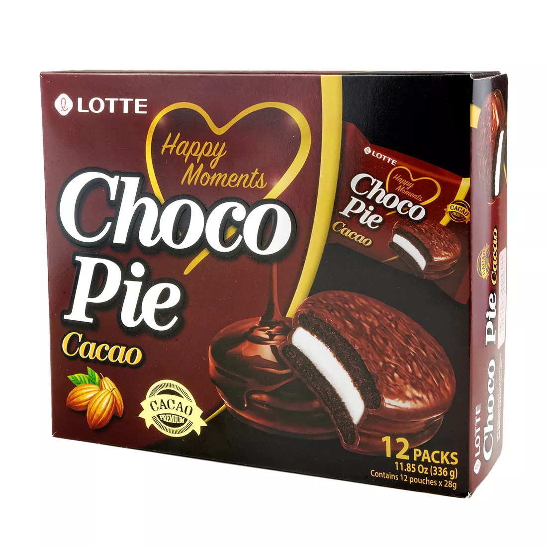 Prăjitură Choco Pie cu cacao LOTTE (12 x 28g) 336g