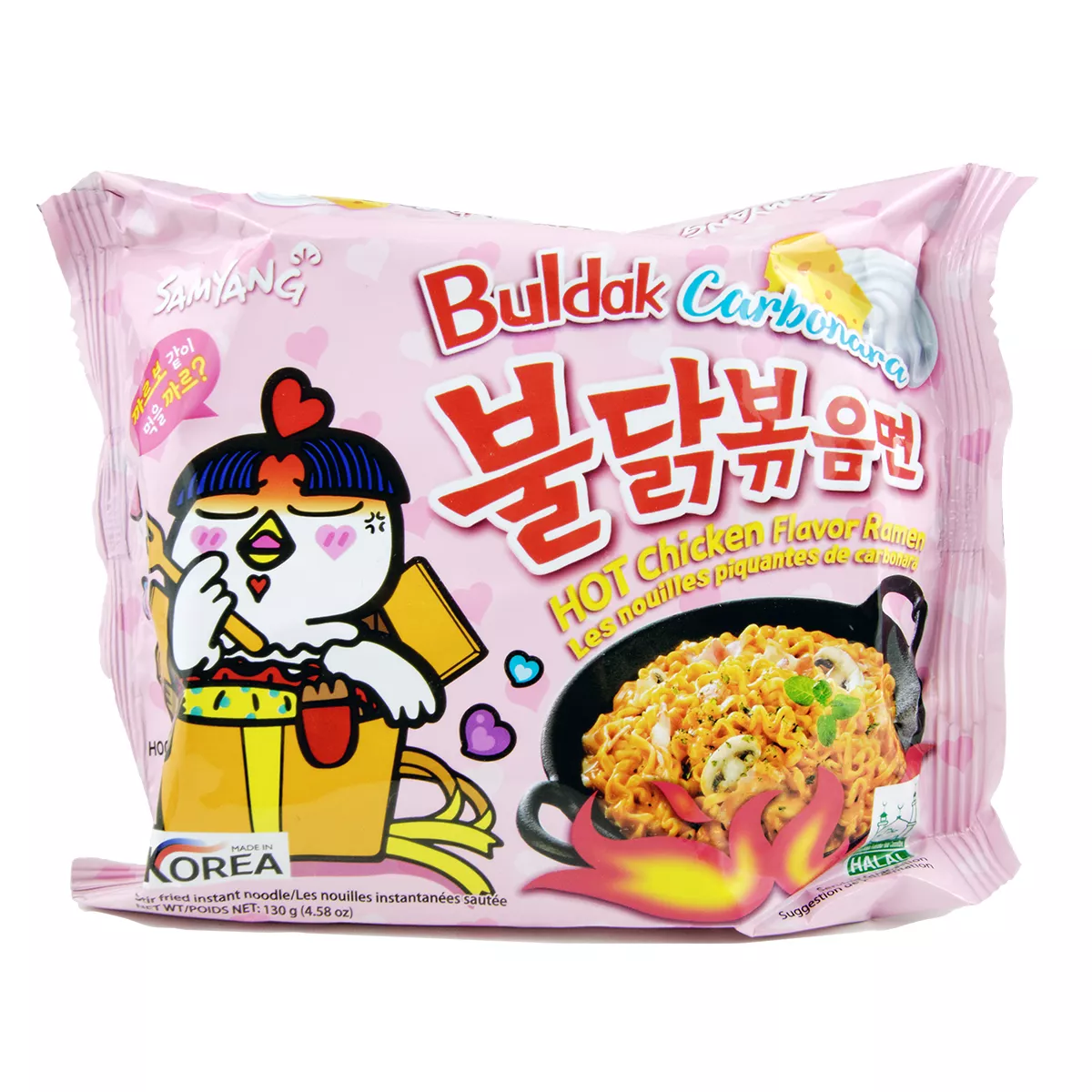 Tăiței instant Hot Chicken- Carbonara Flavor SY 130g