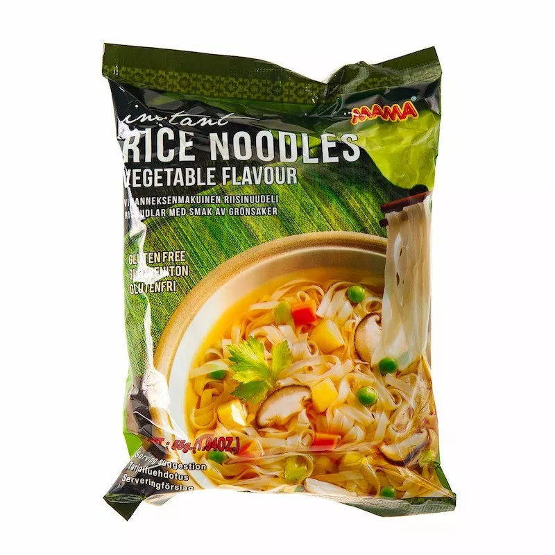 Supă instant cu legume și tăiței din orez MAMA 55g