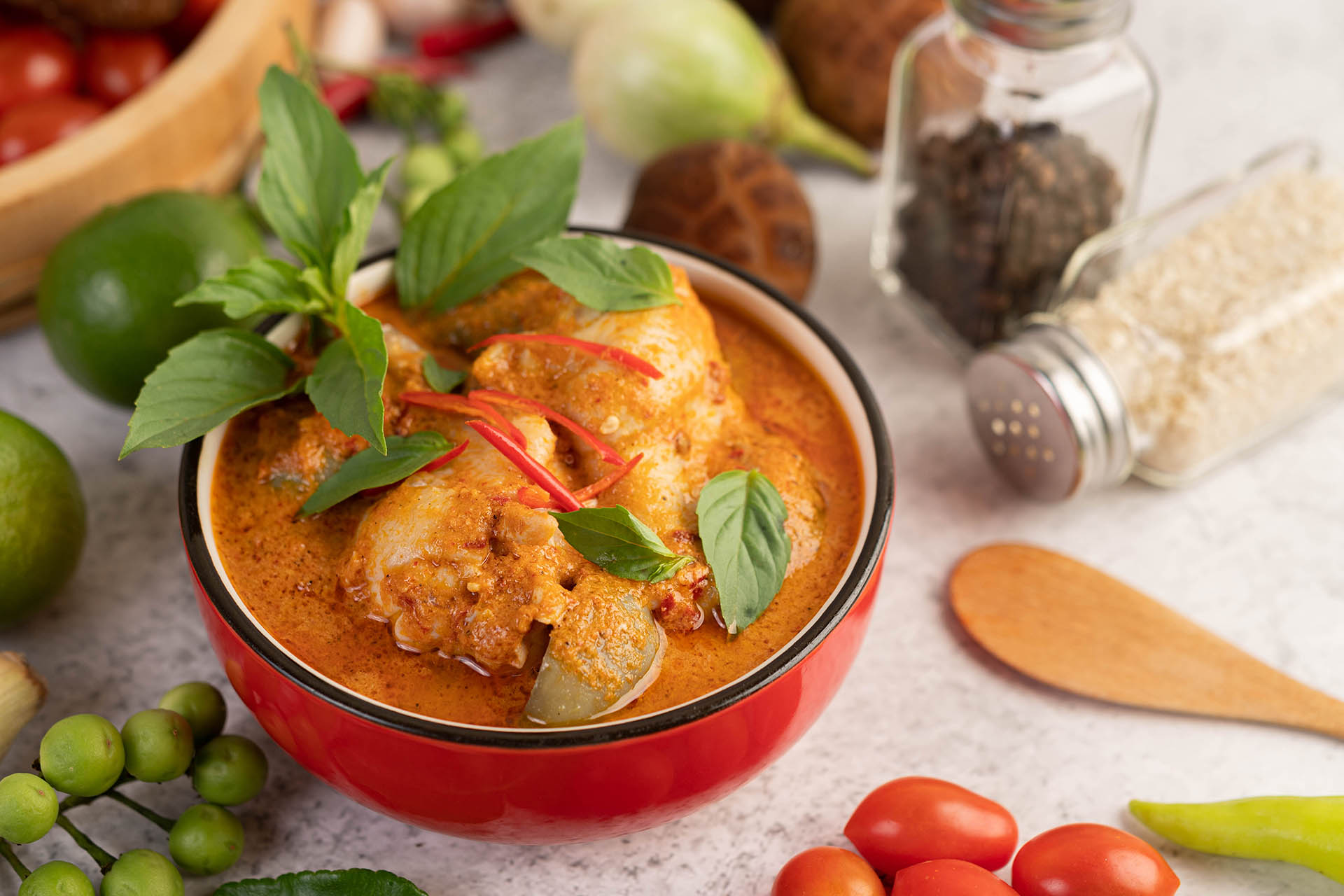 Curry cu pește în stil thailandez