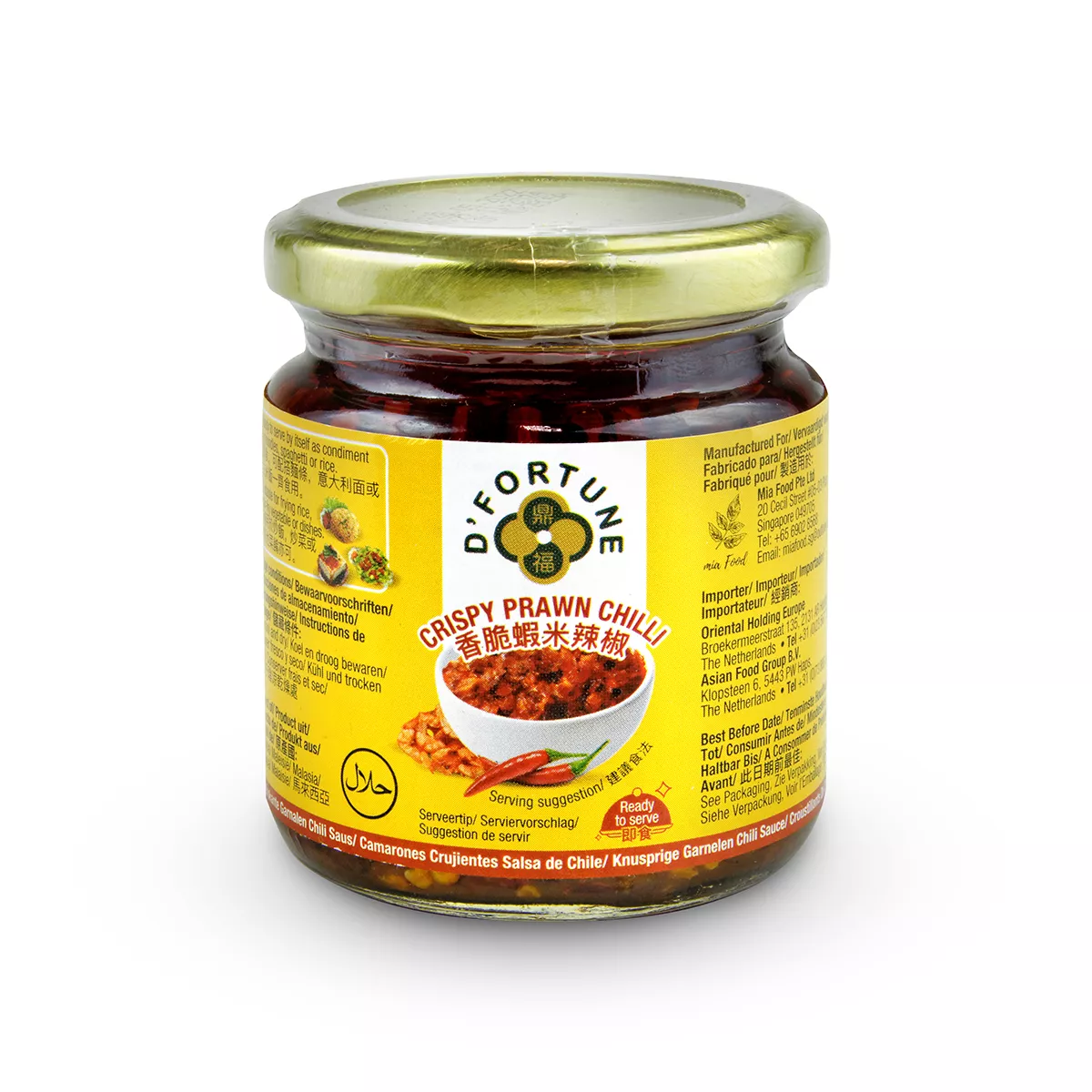 Creveți în sos chilli D-FORTUNE 180g