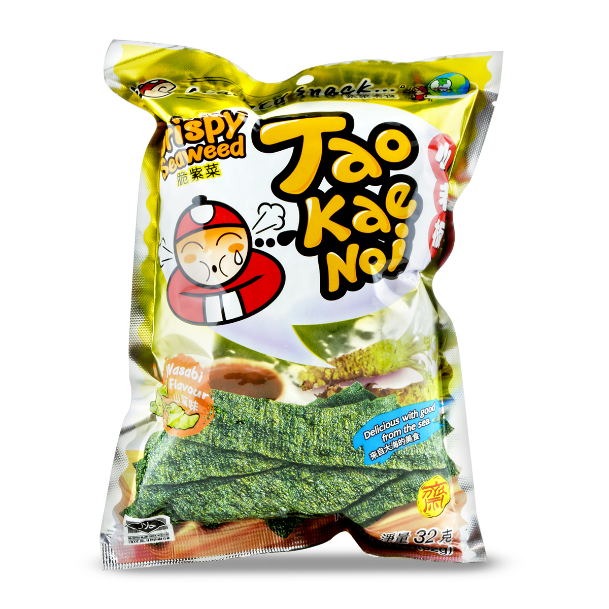 Alge prăjite cu aromă de wasabi TaoKaeNoi 32g