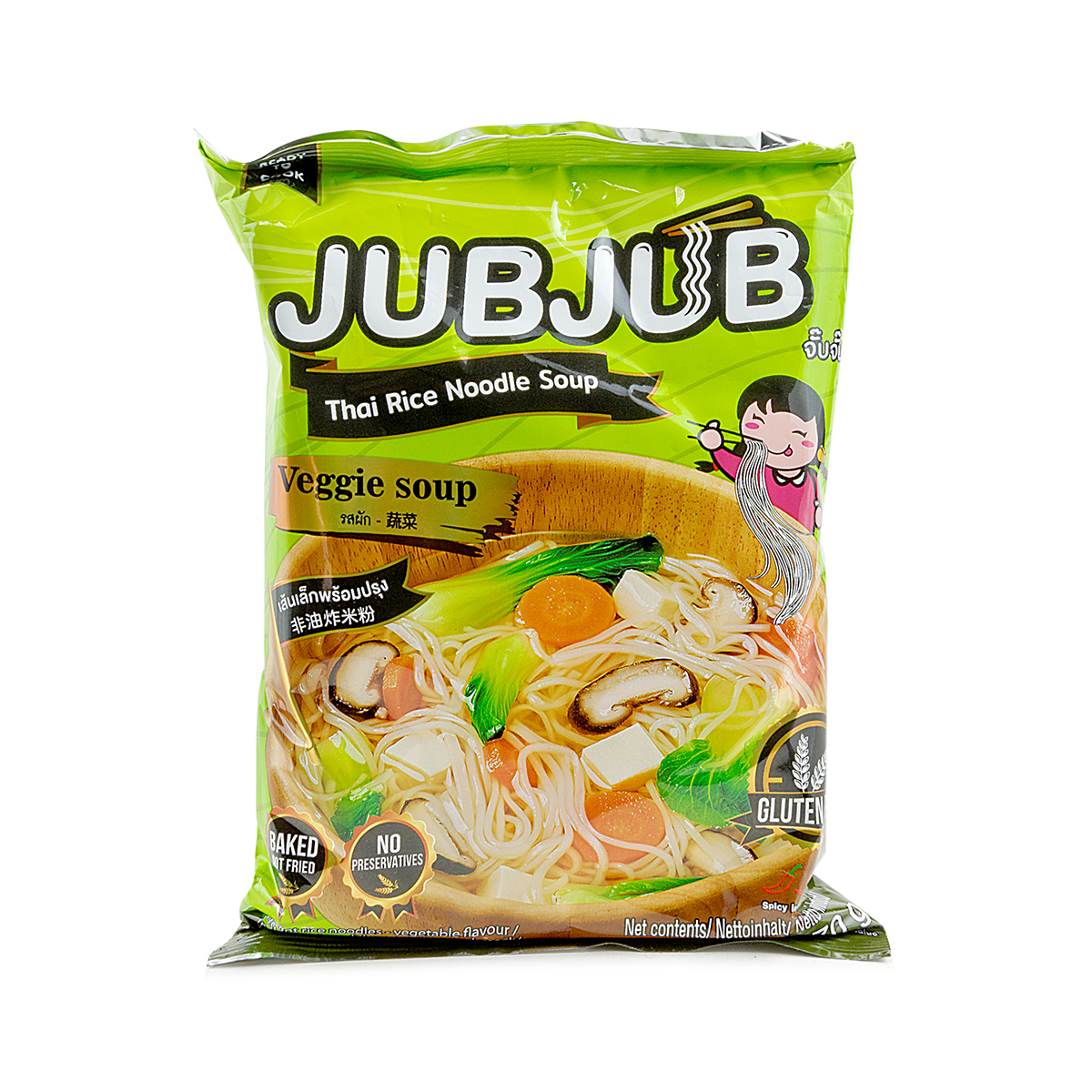 Thai Rice Noodles (Vegetable) JUBJUB 70g