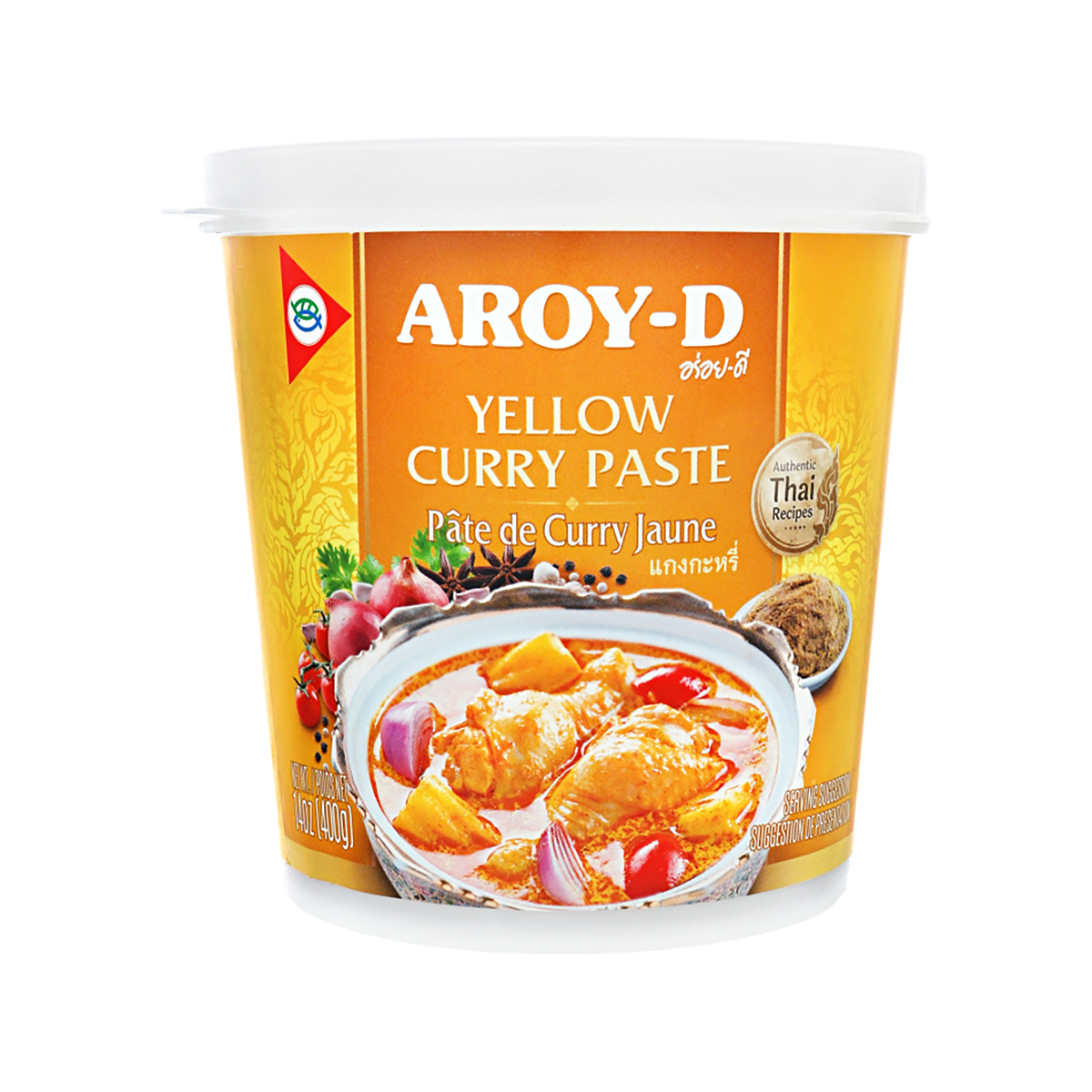 Pastă curry galbenă AROY-D 400g