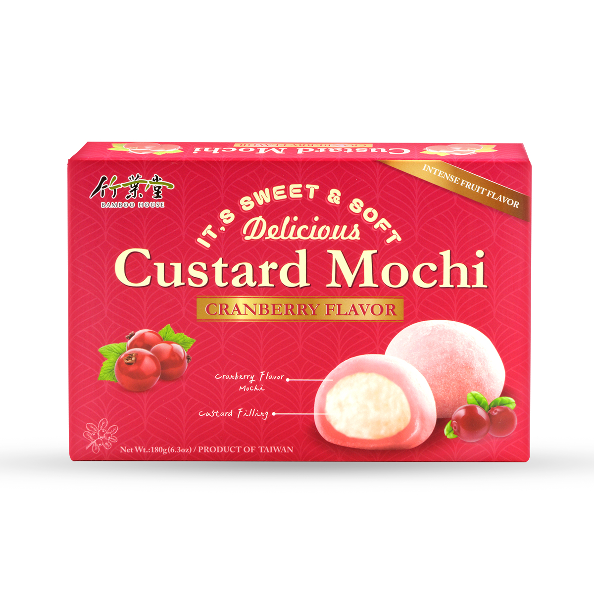 Custard Mochi (Cranberry) BAMBOO HOUSE 180g