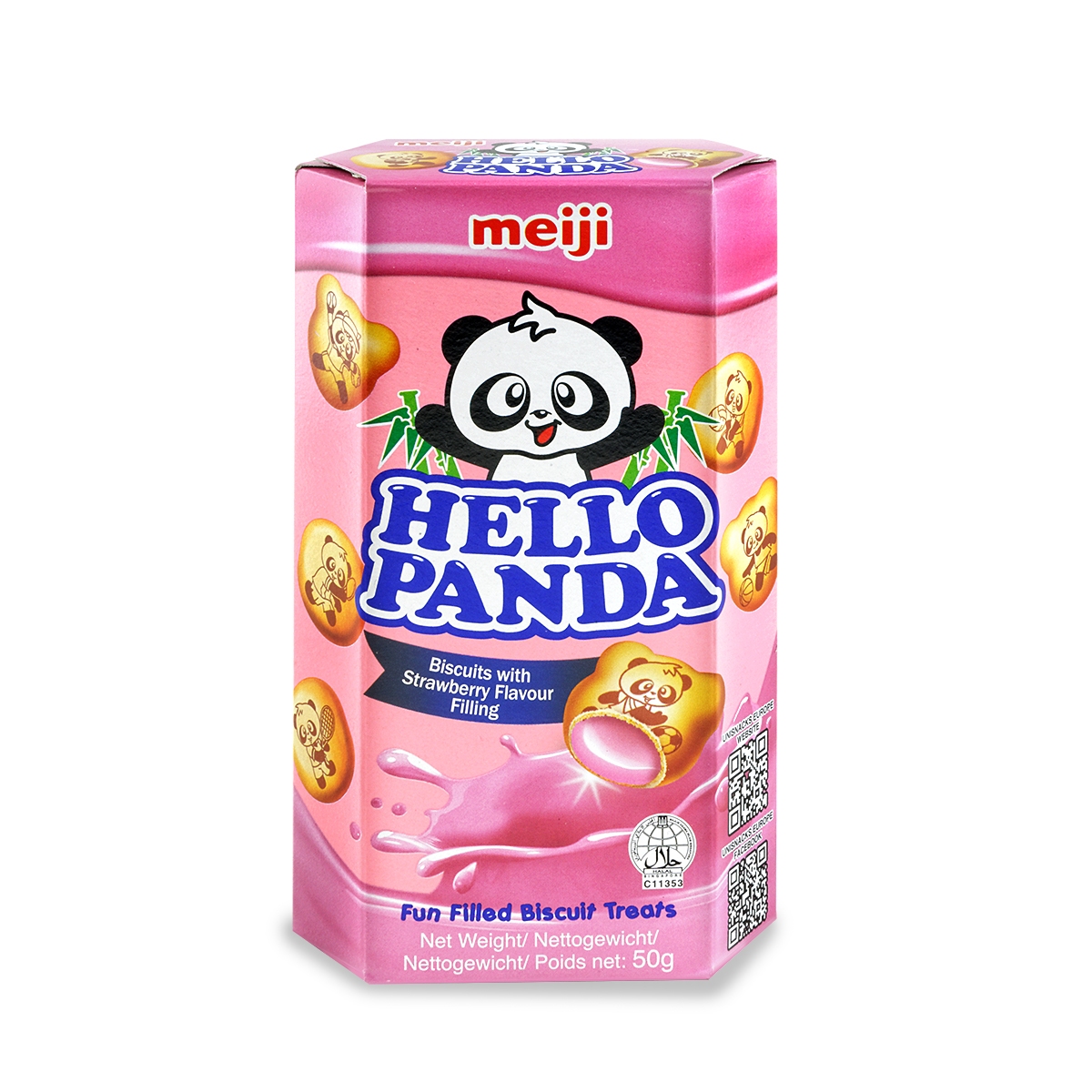 Biscuiți cu căpșuni MEIJI 50g