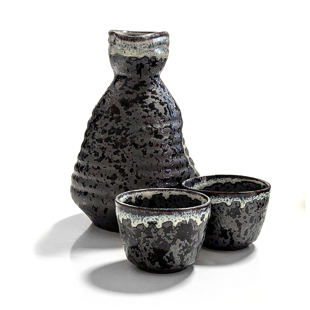 Set Sake (carafă + 2 cești) - Negru