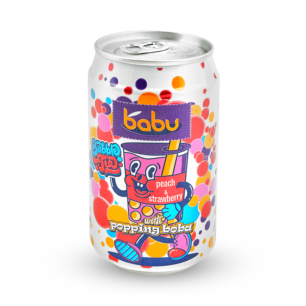 Bubble Tea - Peach & Strawberry BABU 315ml