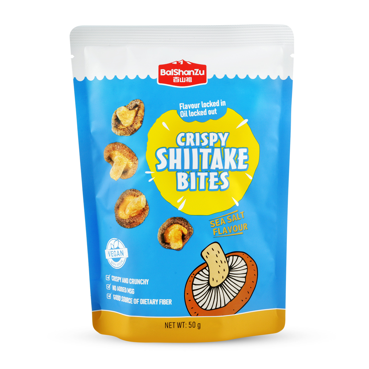 Snack shiitake & sare de mare BAI SHAN ZU 50g