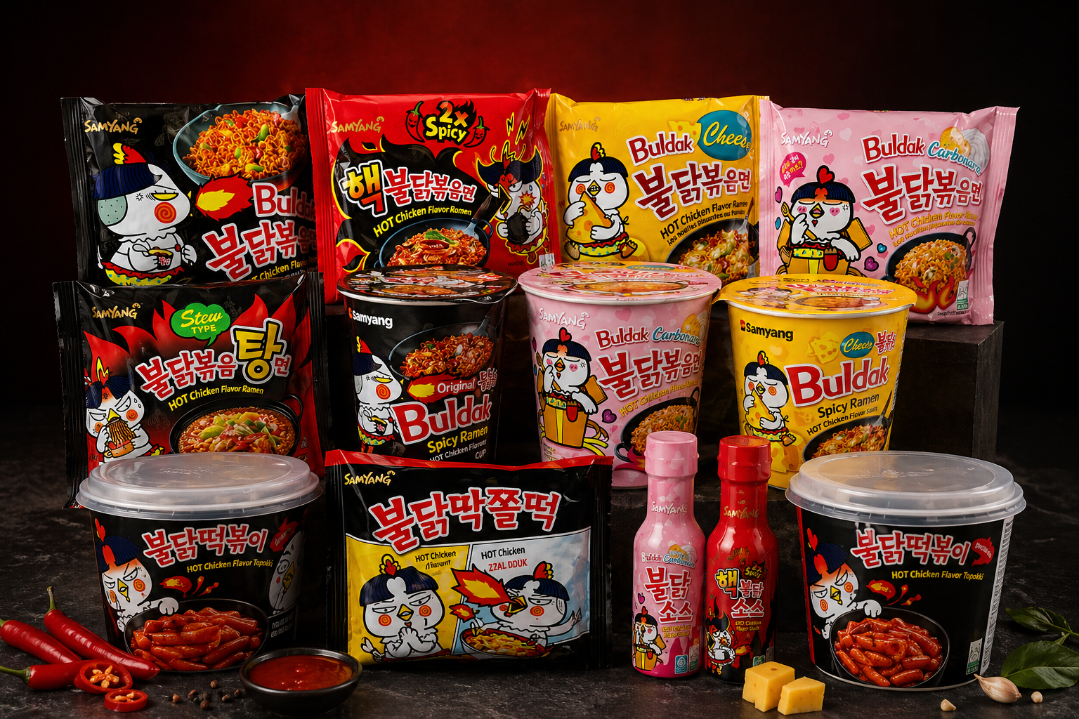 Buldak Ramen: de ce e viral, toate aromele și cât de iute e fiecare