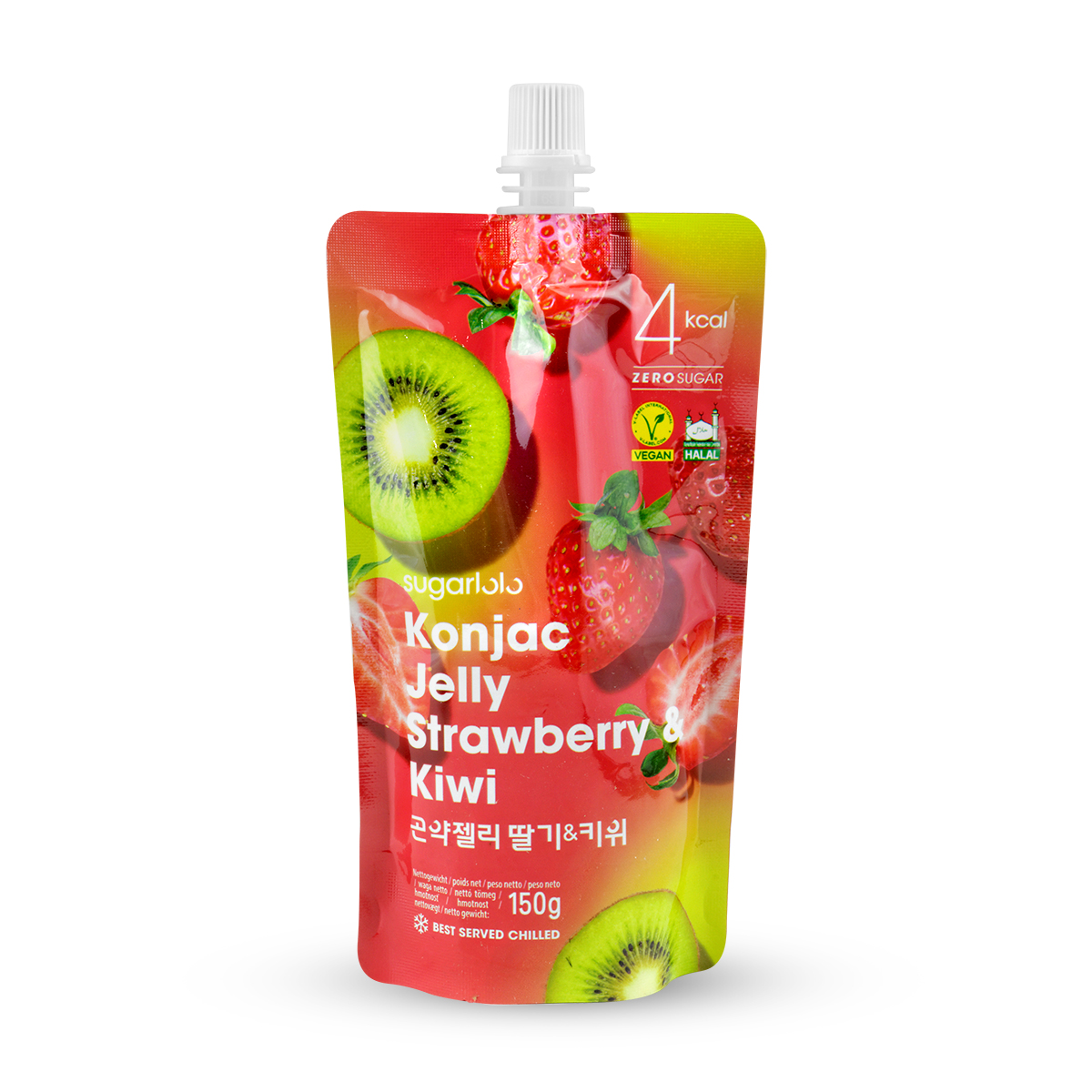 Jeleu Konjac - Kiwi & Capsuni SUGARLOLO 150g
