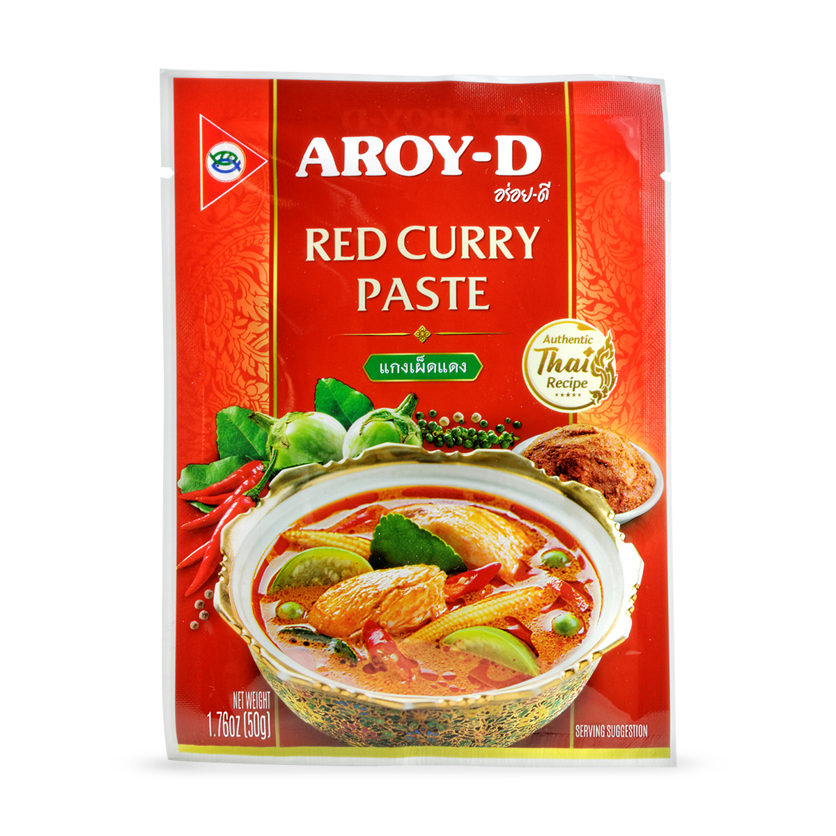 Pastă curry roșie AROY-D 50g
