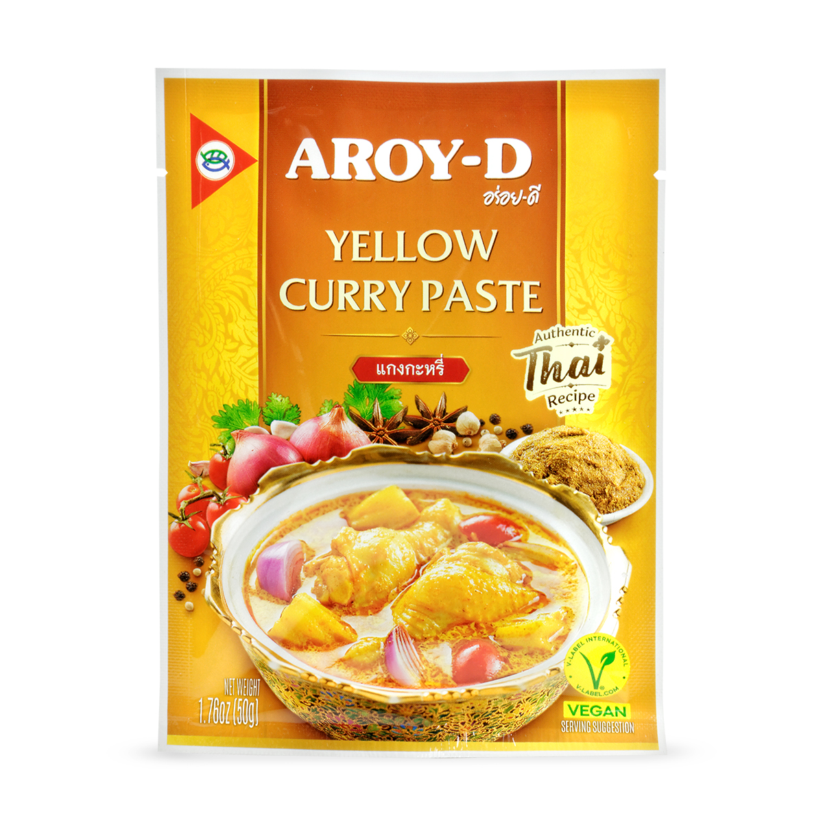 Pastă curry galbenă AROY-D 50g
