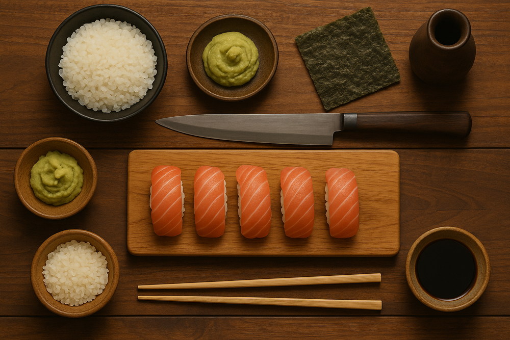 Ingredientele de bază pentru sushi
